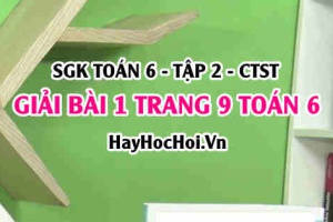 Giải bài 1 trang 9 Toán 6 Tập 2 SGK Chân trời sáng tạo